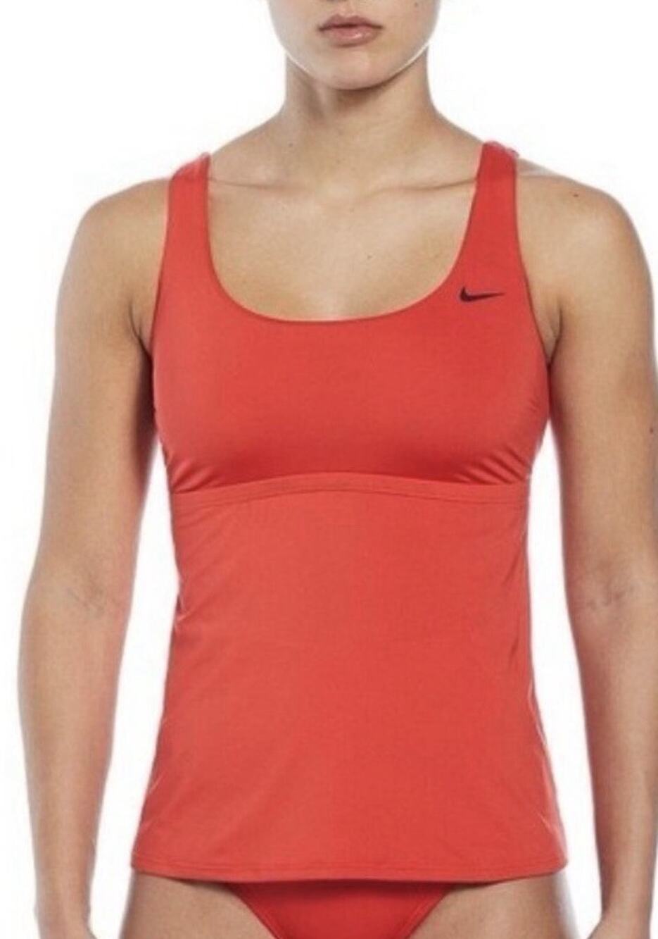 Nike Women’s Essential Scoop Neck Tankini Top Color: Light Crimson Size: XL